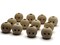 12 18mm Round Smiling Face Doll Head Natural Wooden Large Hole Beads